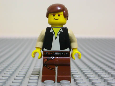 LEGO Minifigure -- Han Solo, Brown Legs with Holster Pattern-Star Wars / Star Wars Episode 4/5/6 -- sw045 -- Creative Brick Builders